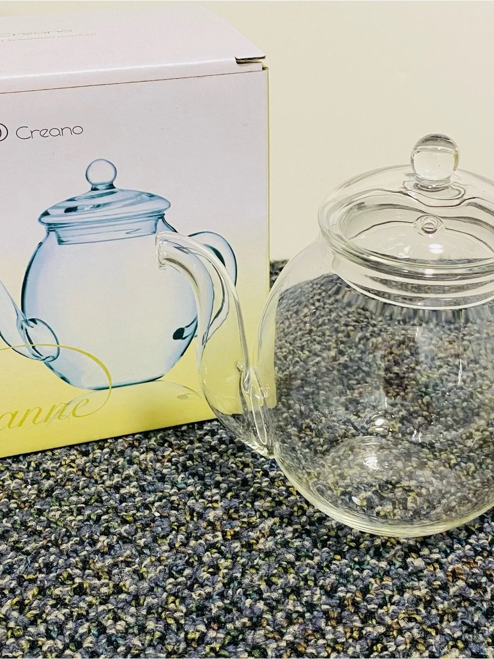 Creano Glass Teapot with Lid - NEW.